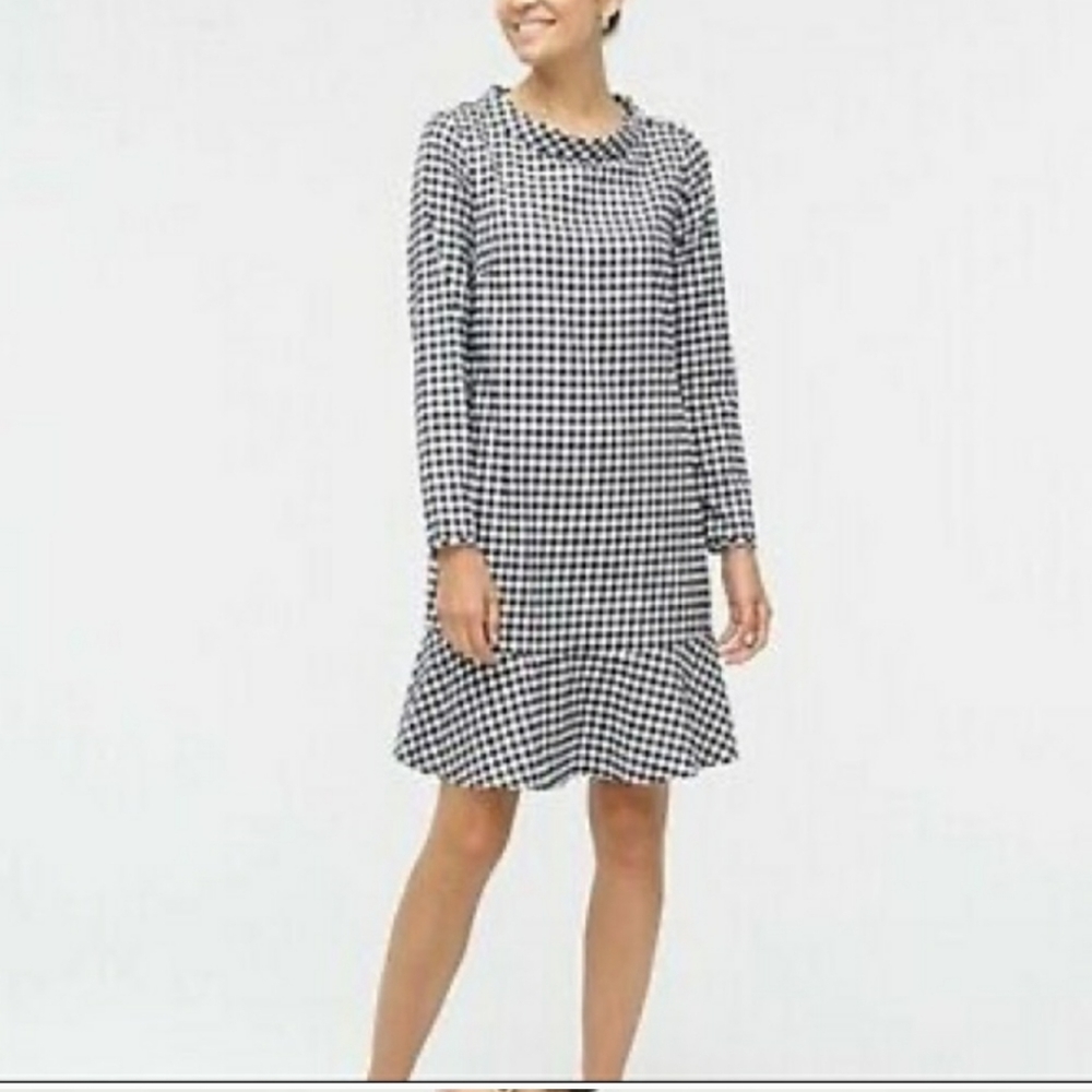 J. Crew Buffalo Plaid Dress - Picture 1 of 16